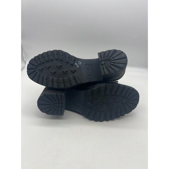 Zodiac Gemma Leather Block Heel Combat Lace-up Zip Boots Black Women's 8.5M - Picture 9 of 11